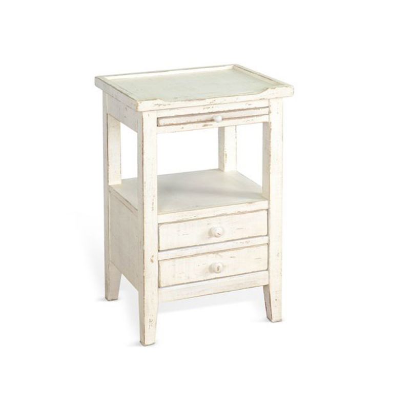 Sunny Designs - Marina -  White Sand Side Table - 2086WS