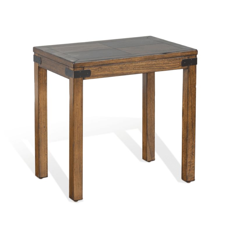 Sunny Designs - Safari Chair Side Table in Medium Brown - 3299NW-CS