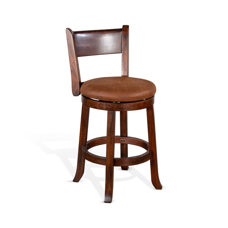 Sunny Designs - Santa Fe -  Counter Swivel Barstool, Cushion Seat & Back - 1646DC-B24