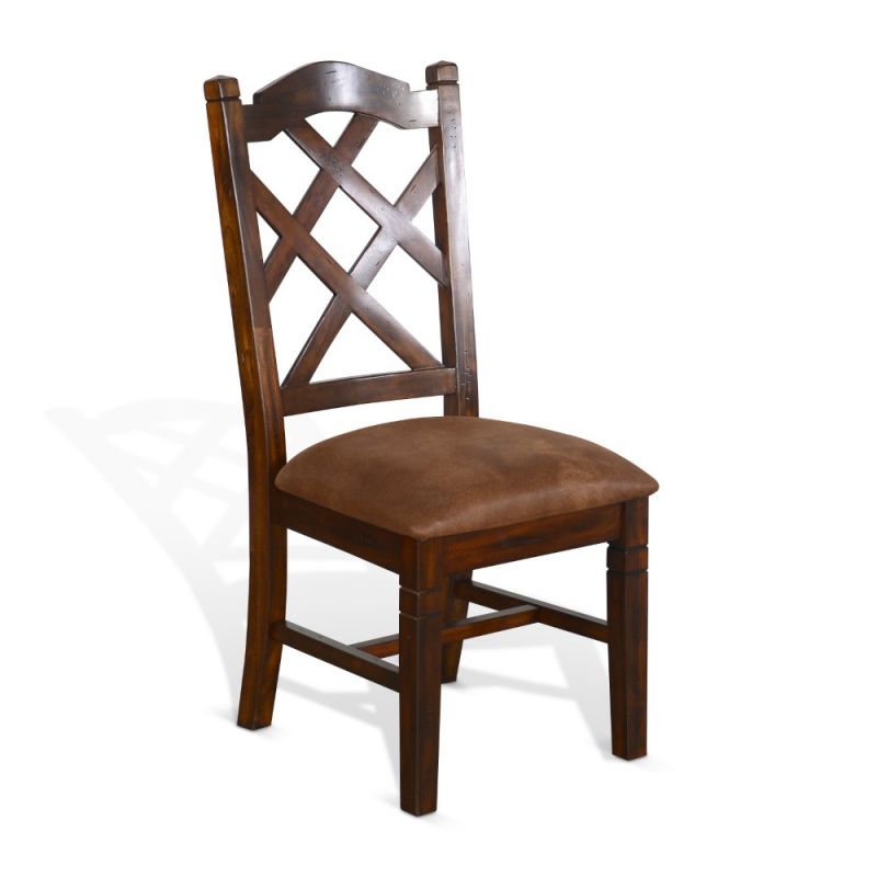 Sunny Designs - Santa Fe Double Crossback Chair in Dark Brown - 1415DC2