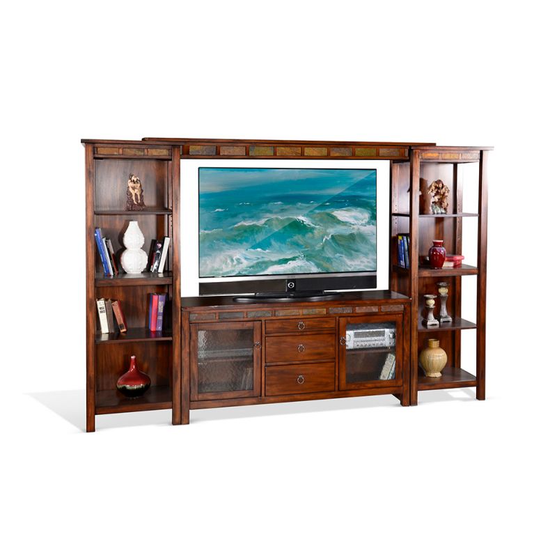 Sunny Designs - Santa Fe -  Santa Fe Entertainment Wall with 2 Piers - 3403DC2