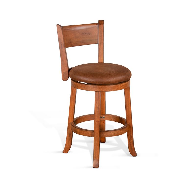 Sunny Designs - Sedona -  Counter Swivel Barstool, Cushion Seat & Back - 1646RO-B24