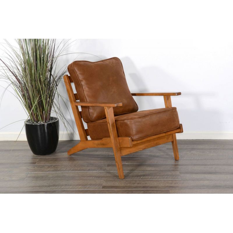 Sunny Designs - Sedona -  Mid-Century Wood Accent Chair with Cushions - 4610RO