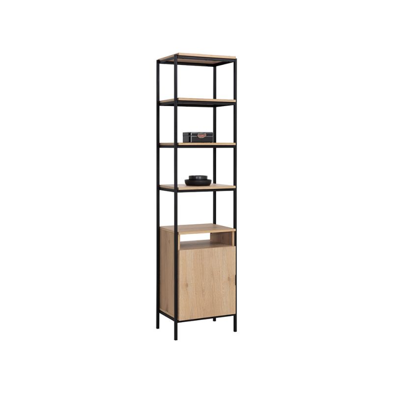 Sunpan - Artezia Ambrose Modular Bookcase Small - Rustic Oak - Black - 108793