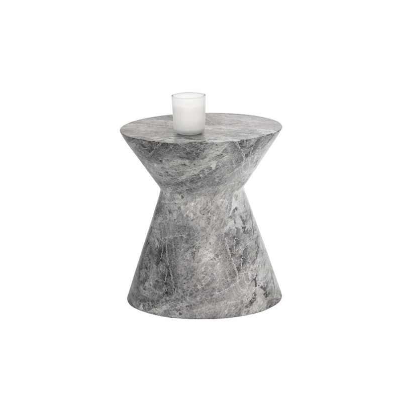 Sunpan - MIXT Astley End Table - Marble Look - Grey - 106496