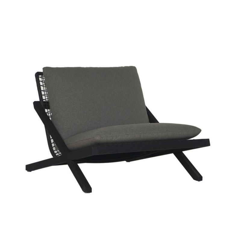 Sunpan - Bari Lounge Chair - Charcoal - Gracebay Grey - 109460