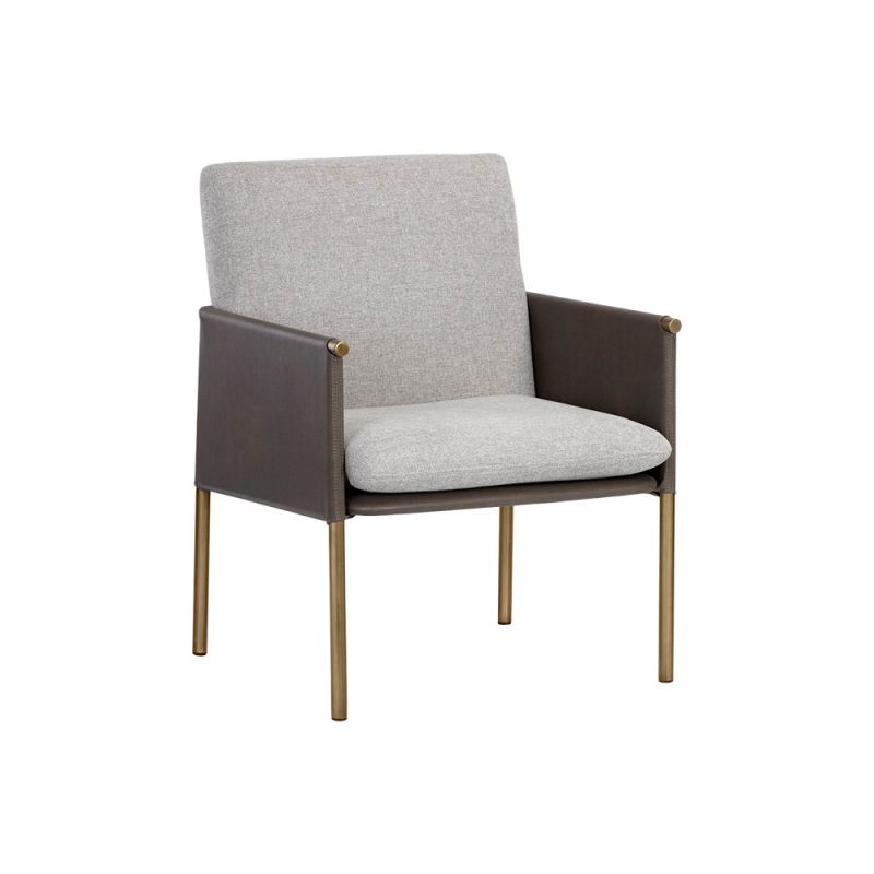 Sunpan - Ikon Bellevue Lounge Chair - Belfast Heather Grey / Bravo Ash - 106183