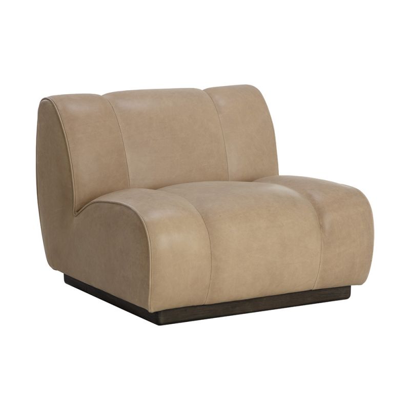 Sunpan - Blaise Swivel Lounge Chair - Sahara Sand Leather - 111320