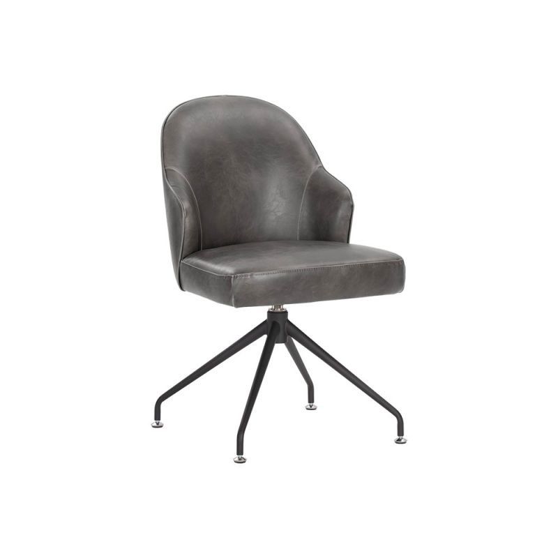 Sunpan - 5West Bretta Swivel Dining Chair - Overcast Grey - 106102