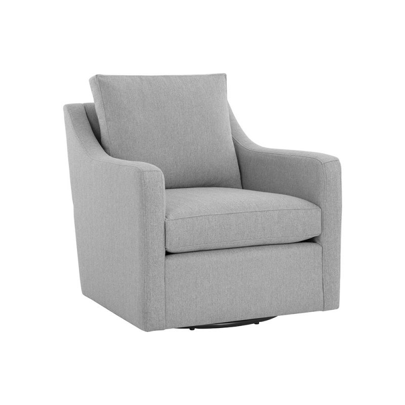 Sunpan - Domestic Brianna Swivel Lounge Chair - Liv Dove - 108921