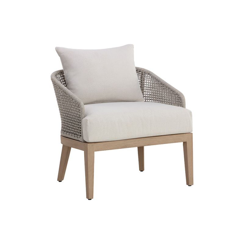 Sunpan - Capri Lounge Chair - Drift Brown - Palazzo Cream - 110946