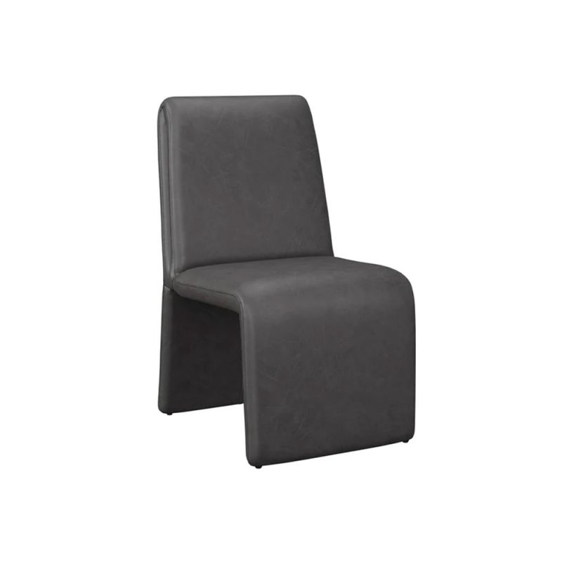Sunpan - 5West Cascata Dining Chair - Marseille Black Leather - 111293