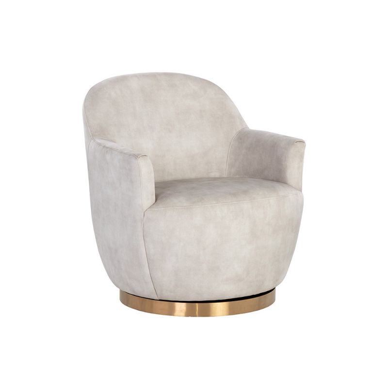 Sunpan - Casey Swivel Lounge Chair - Nono Cream - 107964