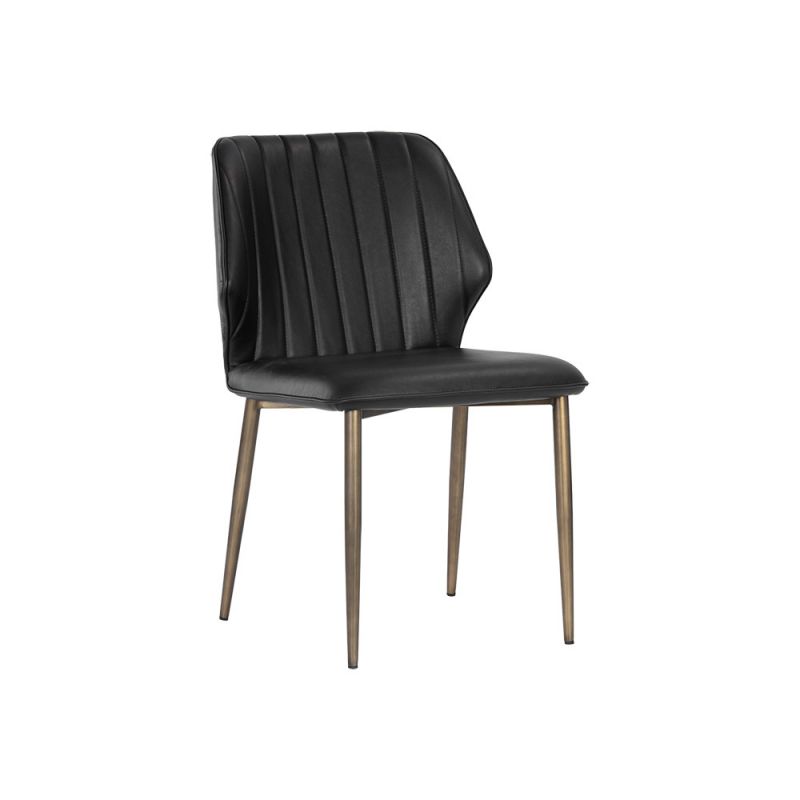 Sunpan - Clinton Dining Chair - Bronze - Bravo Black (Set Of 2) - 106316