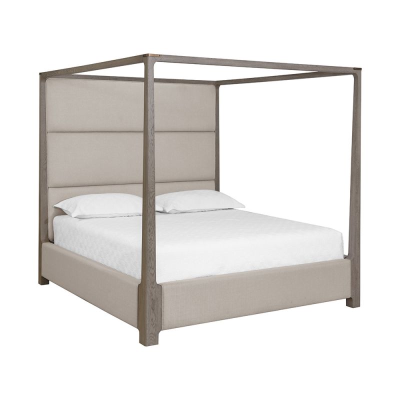 Sunpan - Danette Canopy Bed - King - Zenith Taupe Grey - 110925