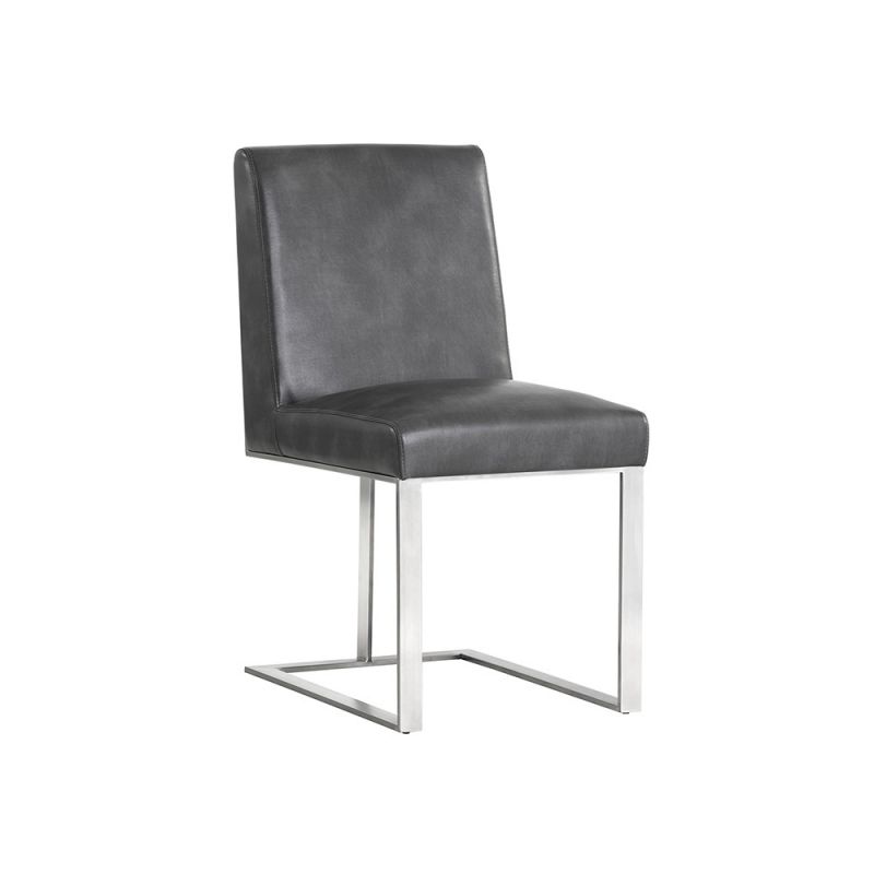 Sunpan - Ikon Dean Dining Chair - Stainless Steel - Cantina Magnetite - 103774
