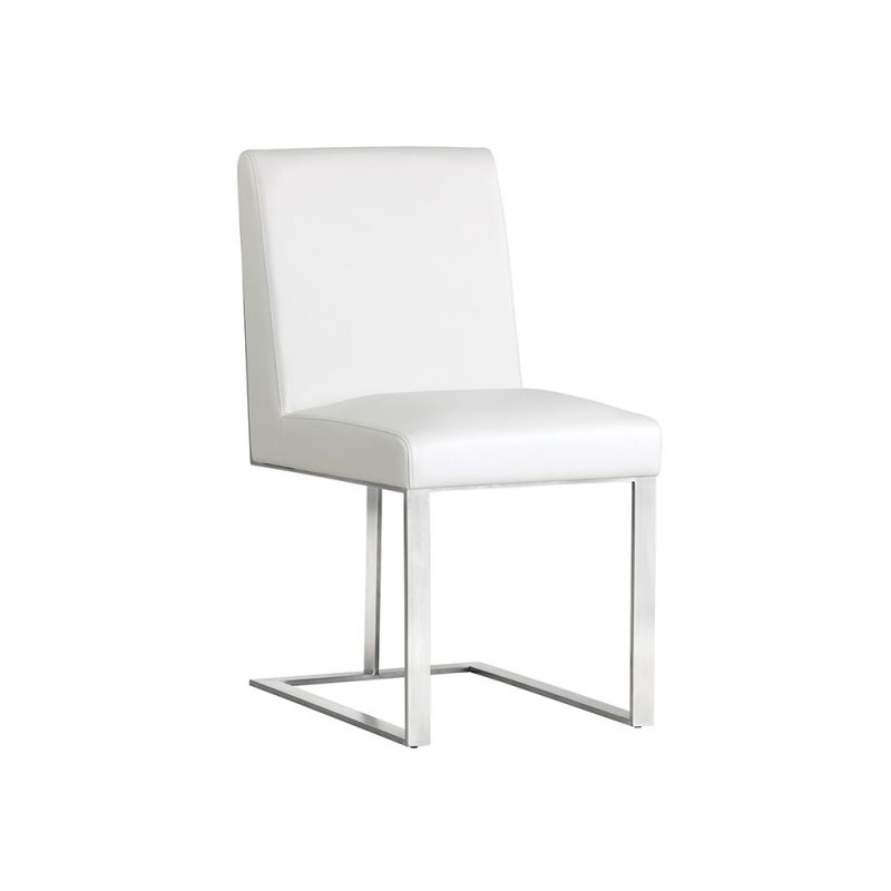Sunpan - Ikon Dean Dining Chair - Stainless Steel - Cantina White - 103783_CLOSEOUT
