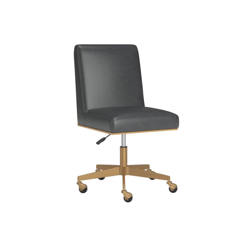 Sunpan - Ikon Dean Office Chair - Brushed Brass - Bravo Portabella - 109204