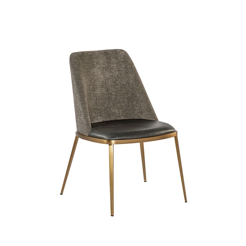 Sunpan - Dover Dining Chair - Bravo Portabella / Sparrow Grey (Set Of 2) - 104920