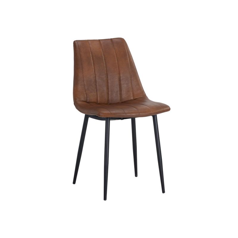 Sunpan - Drew Dining Chair - Black - Bravo Cognac (Set Of 2) - 104963