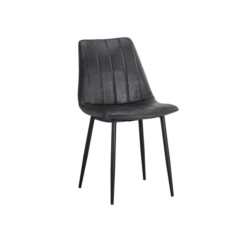 Sunpan - Drew Dining Chair - Black - Bravo Portabella (Set Of 2) - 104962