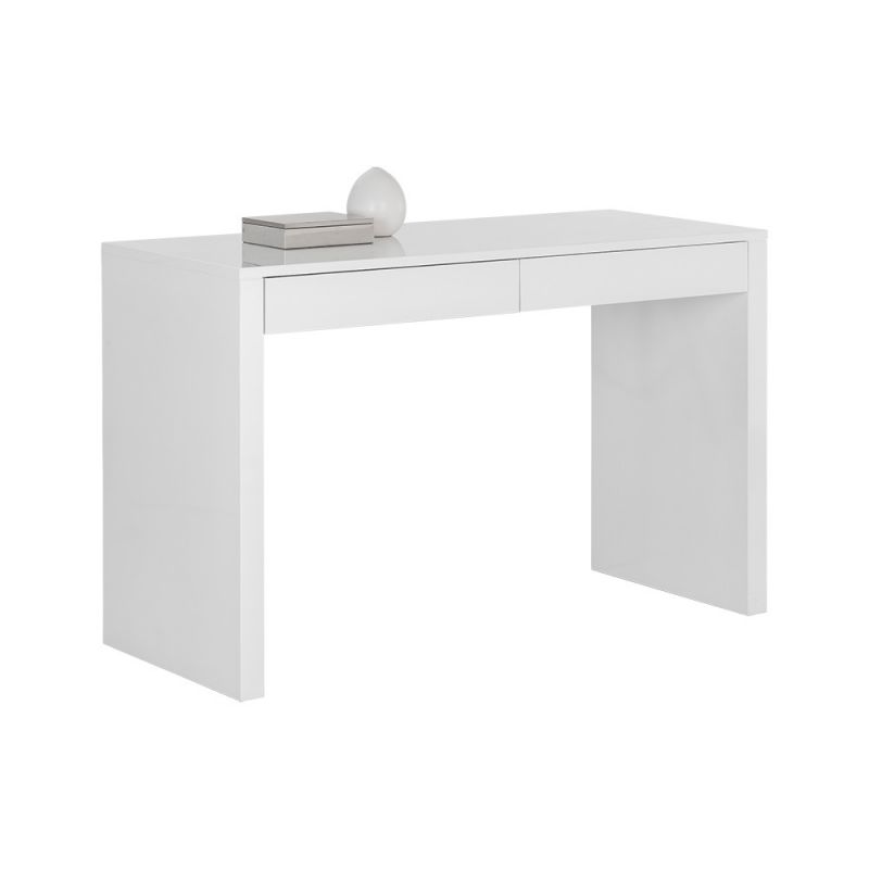 Sunpan - Ikon Dutad Desk - High Gloss White - 106901