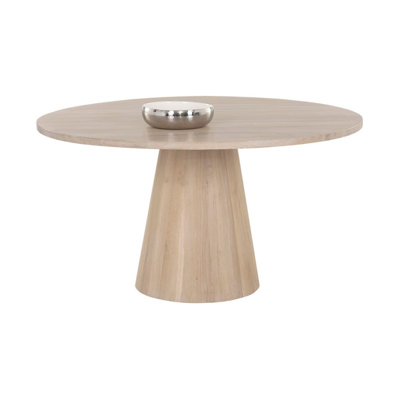 Sunpan - Elina Dining Table Round - Light Oak - 54