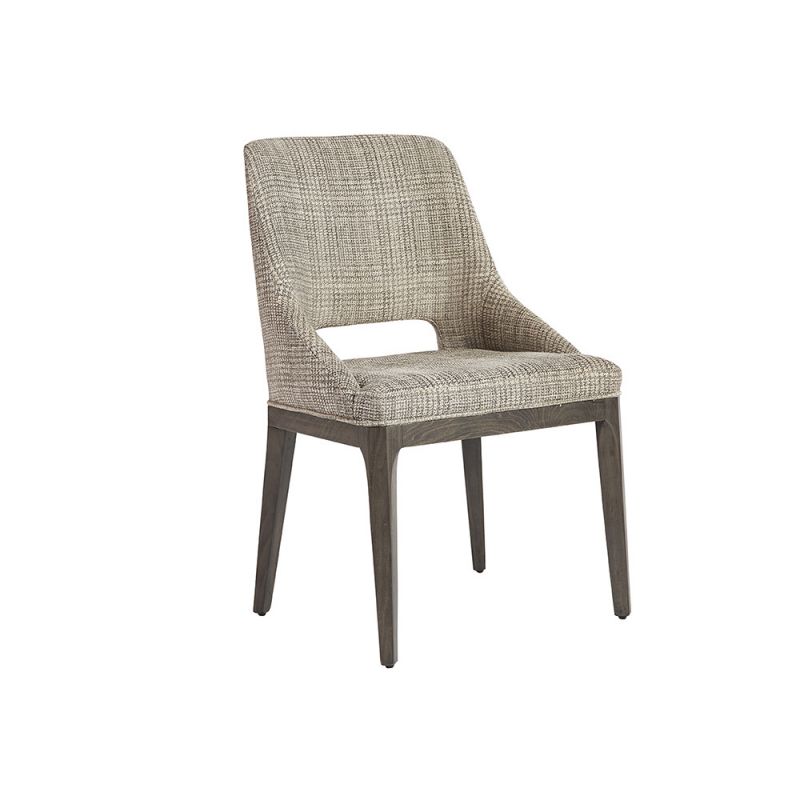 Sunpan - Estrada Dining Chair - Naya Check Light Grey - 108127