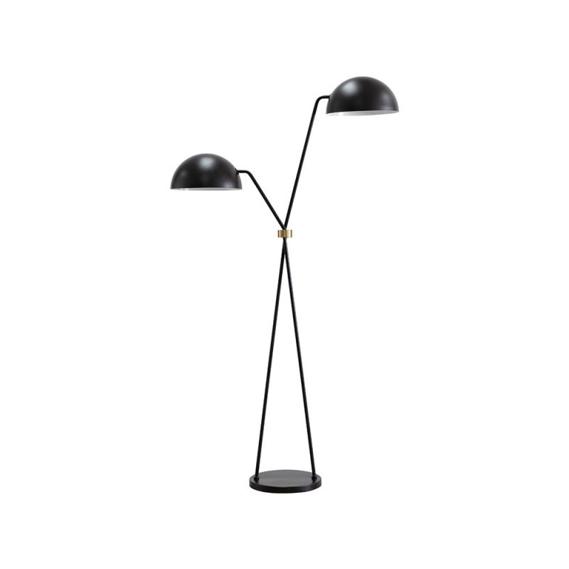 Sunpan - Ikon Faven Floor Lamp - Black - 107941