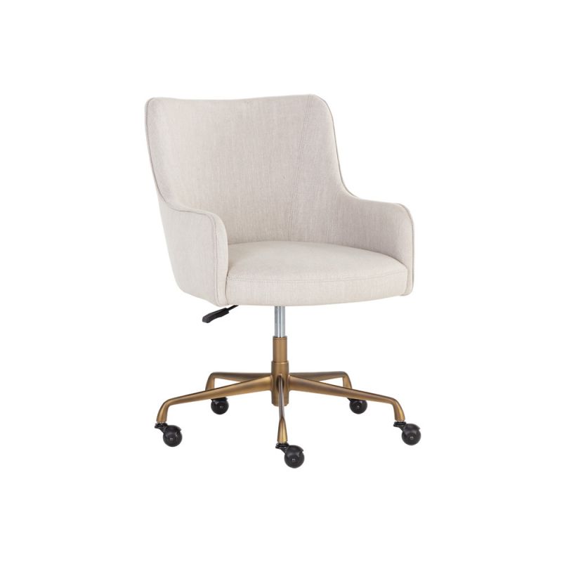 Sunpan - Irongate Franklin Office Chair - Beige Linen - 108155