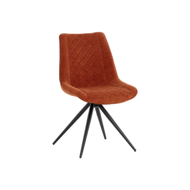 Sunpan - Ikon Freya Swivel Dining Chair - Danny Rust - 108599
