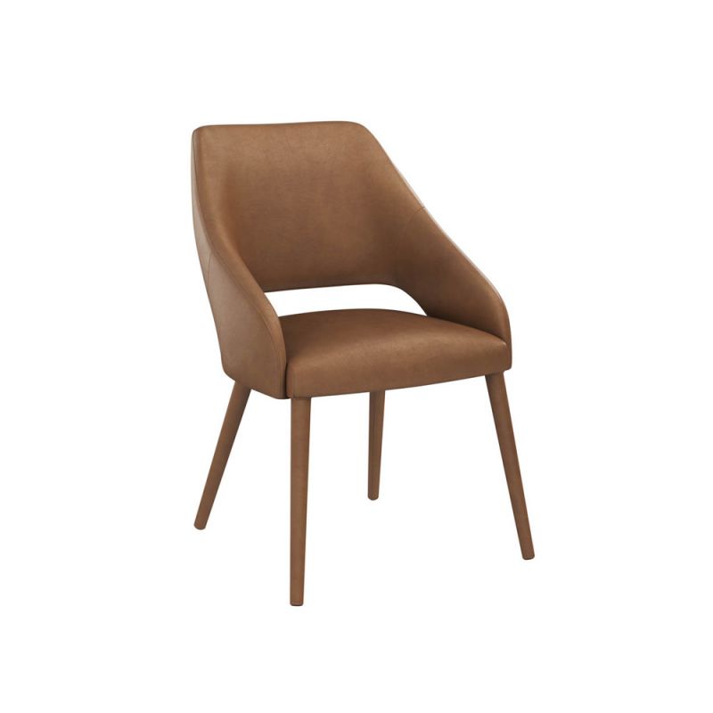 Sunpan - Galen Dining Chair - Missouri Cognac Leather - 111084