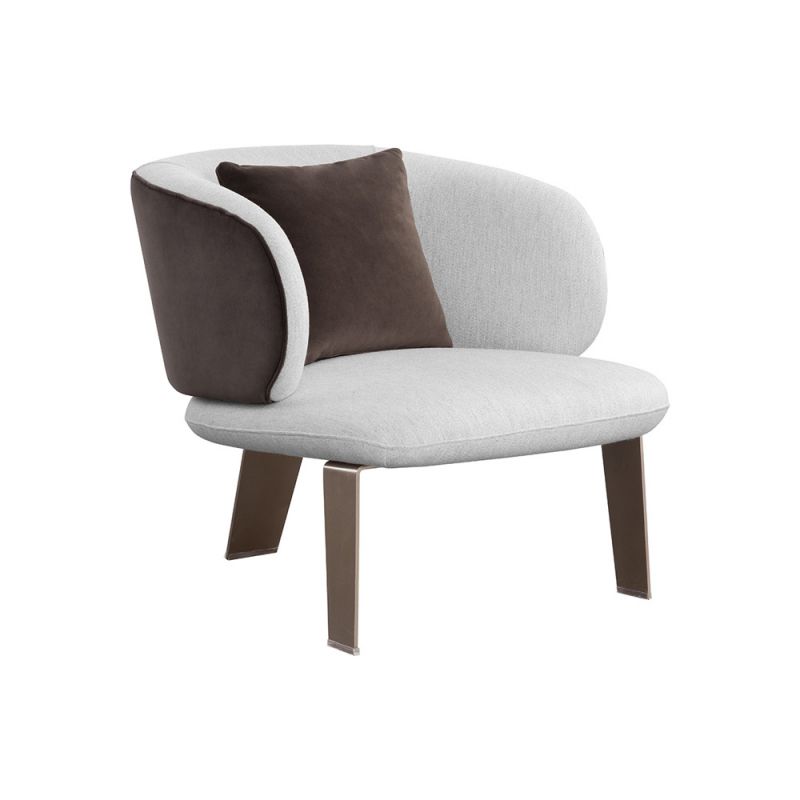 Sunpan - Ikon Garry Lounge Chair - San Remo Winter Cloud / Meg Ash - 109743