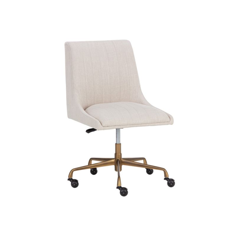 Sunpan - Irongate Halden Office Chair - Beige Linen - 108730