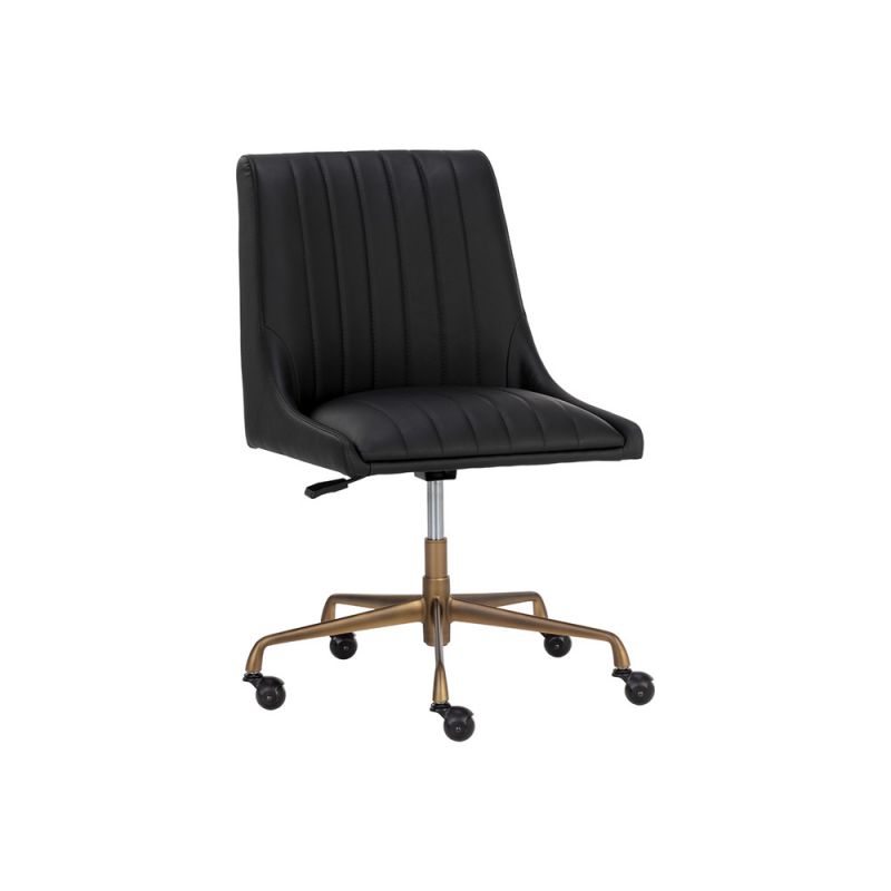 Sunpan - Irongate Halden Office Chair - Vintage Black - 108729