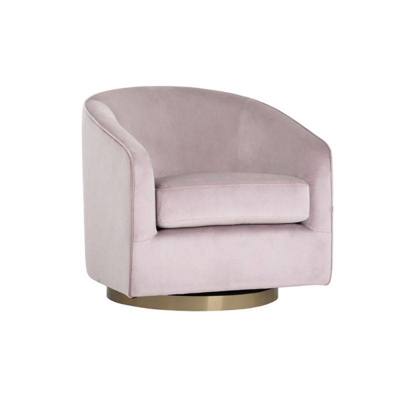 Sunpan - Hazel Swivel Lounge Chair - Gold - Blush Sky - 104002_CLOSEOUT
