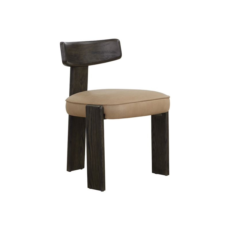 Sunpan - Horton Dining Chair - Dark Brown - Sahara Sand Leather (Set Of 2) - 111316