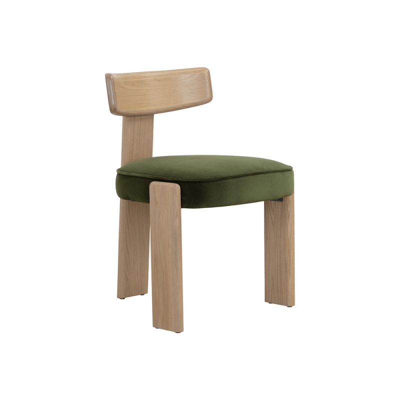 Sunpan - Horton Dining Chair - Rustic Oak - Forest Green (Set Of 2) - 111317