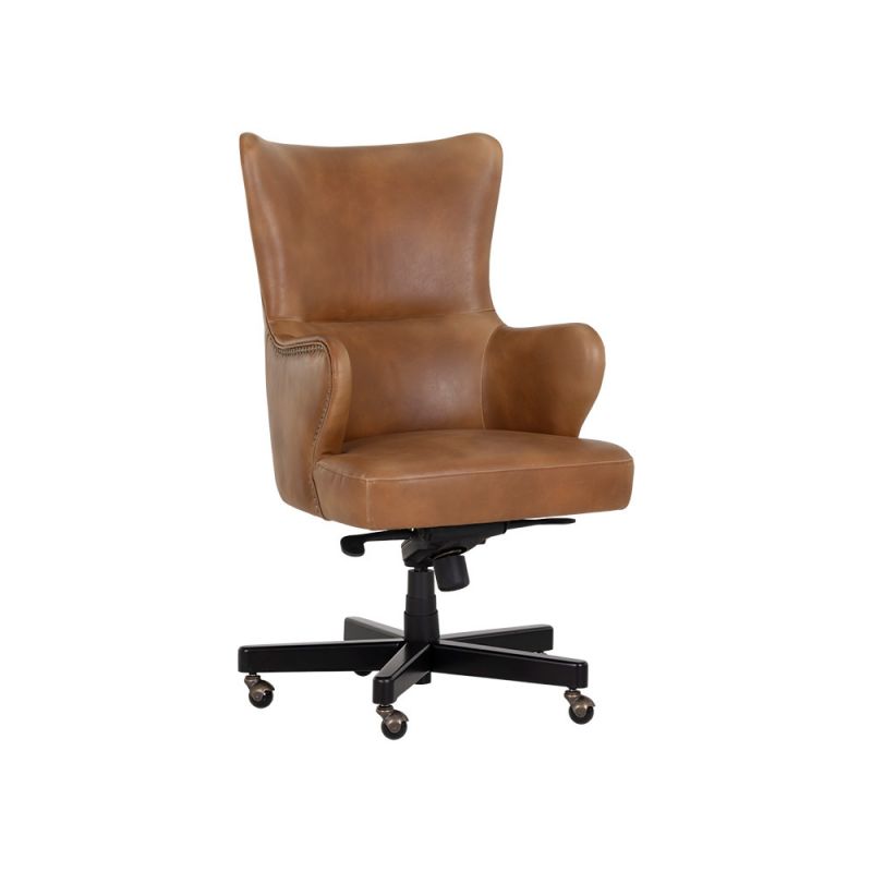 Sunpan - 5West Hubert Office Chair - Tobacco Tan - 107526