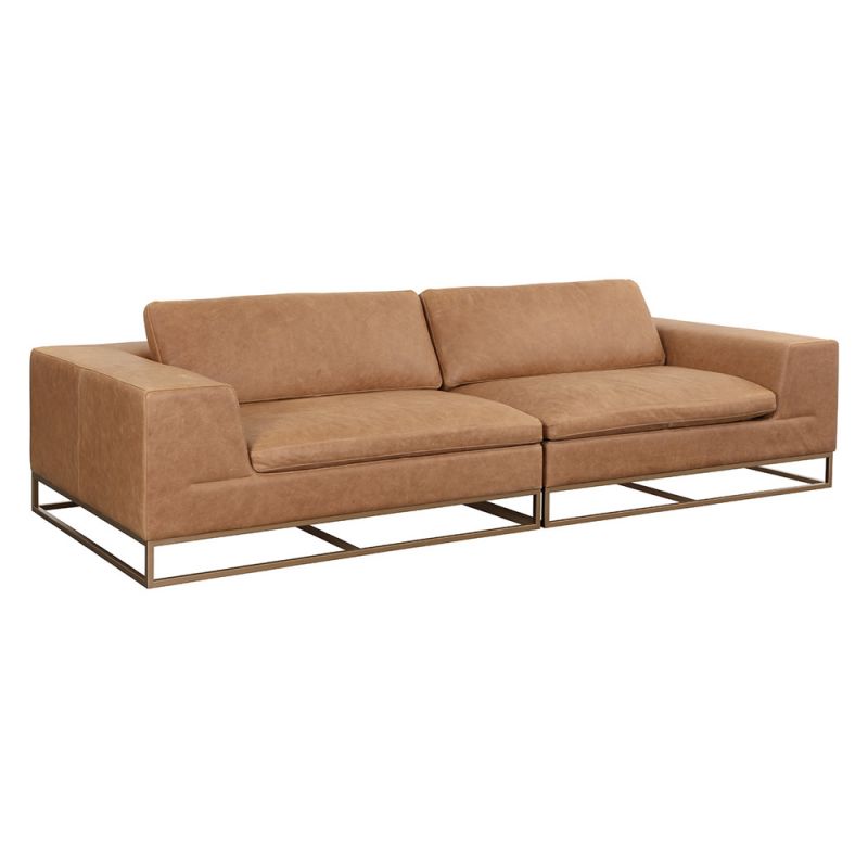 Sunpan - Ira Sofa - Camel Leather - 111478