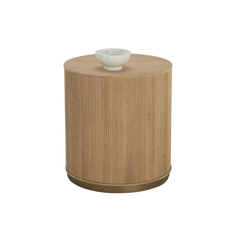 Sunpan - Kalla Side Table - Rustic Oak - 110775