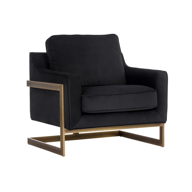 Sunpan - Irongate Kalmin Lounge Chair - Abbington Black - 104983