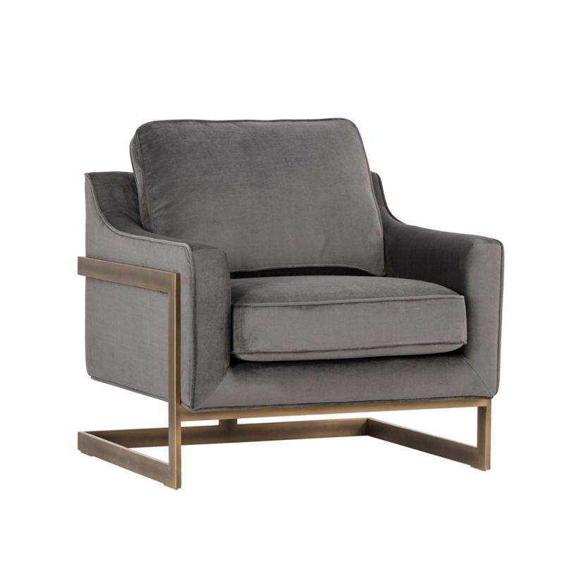 Sunpan - Irongate Kalmin Lounge Chair - Piccolo Pebble - 102769