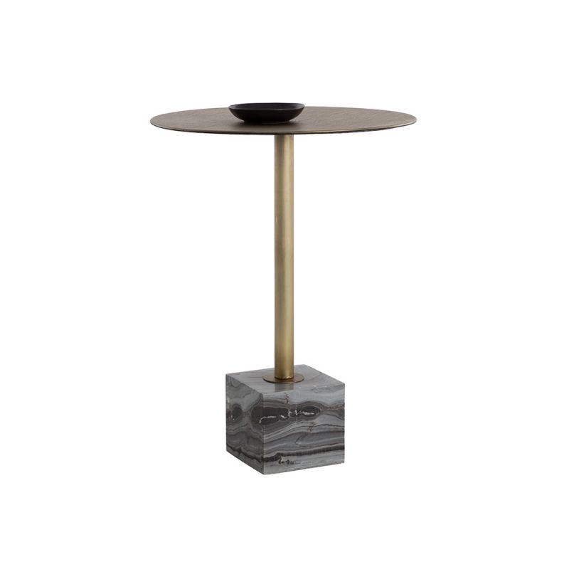 Sunpan - Kata Bar Table - Grey Marble - 109642