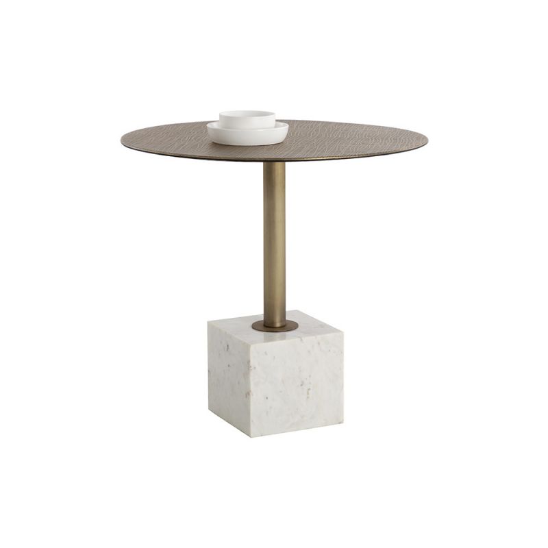 Sunpan - Kata Bistro Table - White Marble - 32