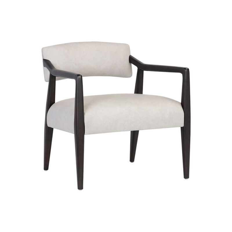 Sunpan - Westport Keagan Lounge Chair - Saloon Light Grey Leather - 110561
