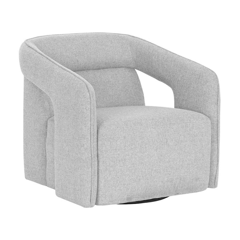 Sunpan - 5West Kendrick Swivel Lounge Chair - Belfast Heather Grey - 106160