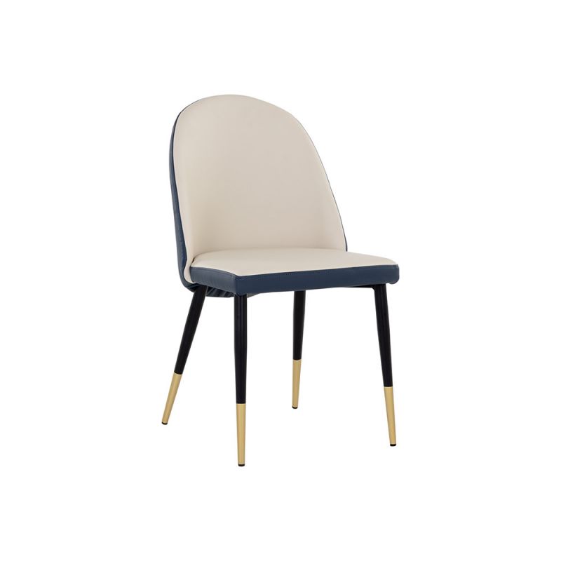 Sunpan - Ikon Kline Dining Chair - Dillon Cream / Dillon Thunder - 108545