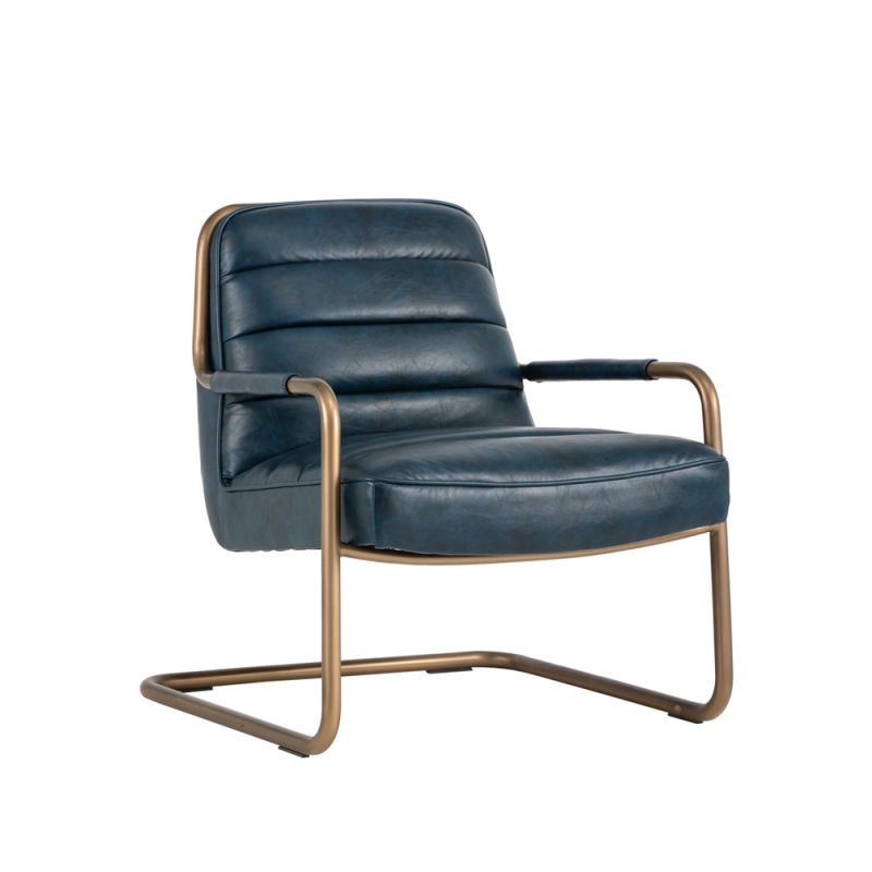 Sunpan - Irongate Lincoln Lounge Chair - Vintage Blue - 102586
