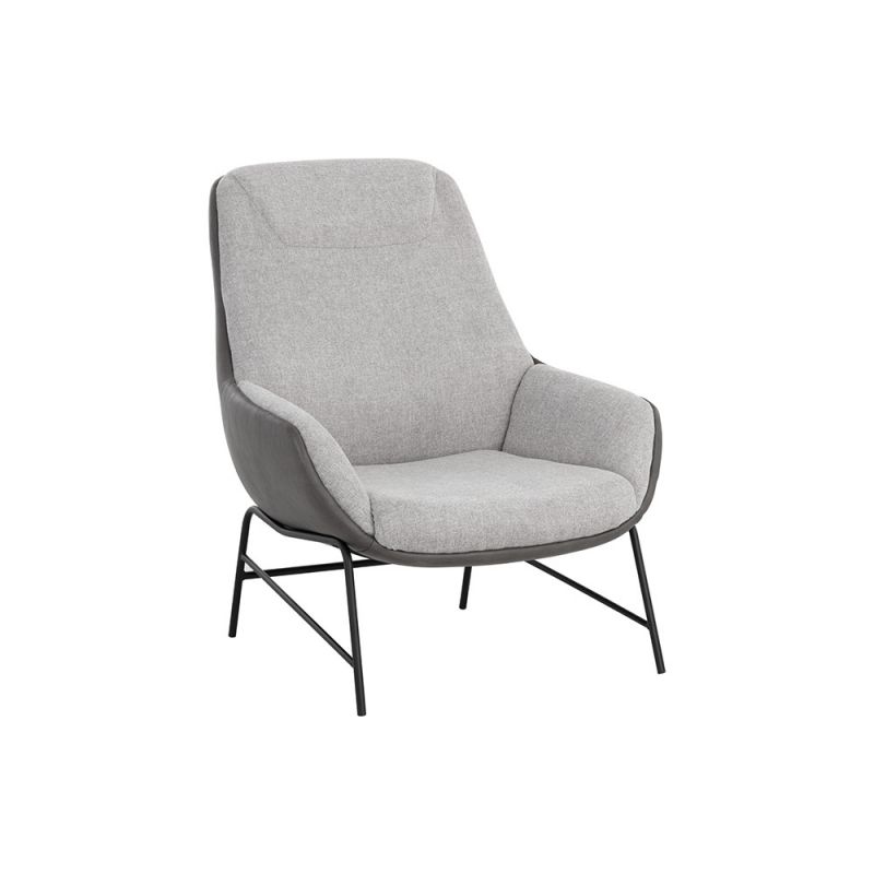 Sunpan - Lucier Lounge Chair - Belfast Heather Grey / Bravo Ash - 107906